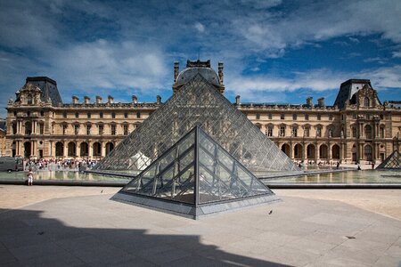 Pyramid architecture museum photo