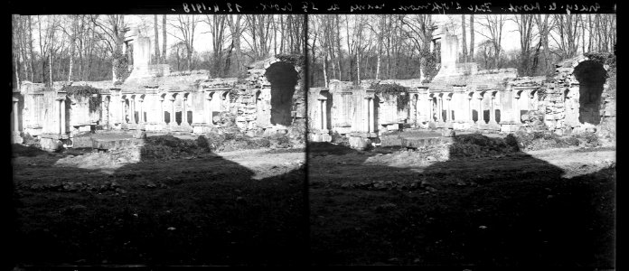 Tracy le Mont. Parc d'Offémont. Ruines de Ste Croix. 12-04-18 - Fonds Berthelé - 49Fi1066