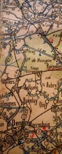 Tracé de l'ancienne ligne Denain - Saint-Amand-les-Eaux