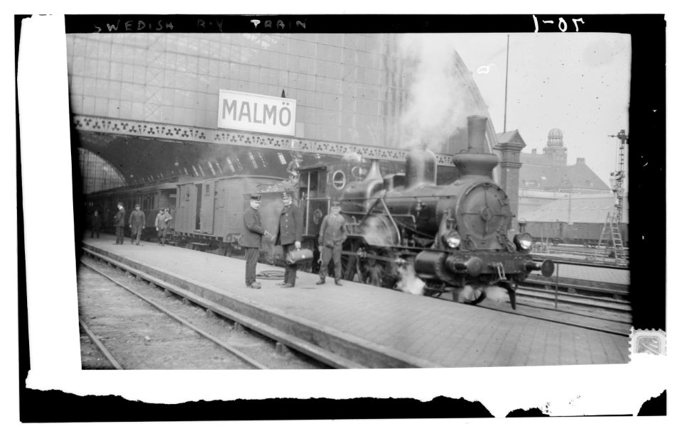 Train at station. Malmo, Sweden LCCN2014707269