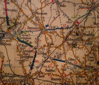 Tracé de l'ancienne ligne Hazebrouck - Boeschepe