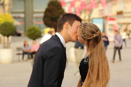 Romantic young together photo