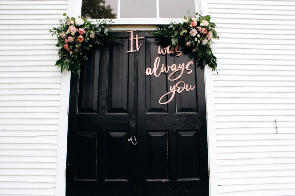 Flowers sign window