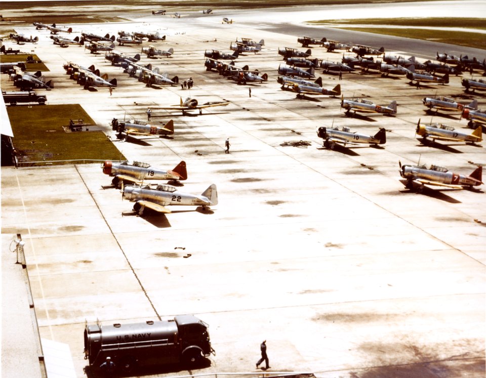Training aircraft at Naval Air Station Miami, circa in 1942 (80-G-K-13386)