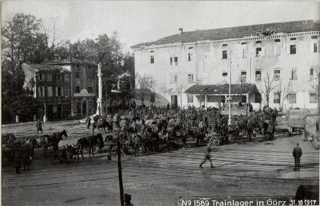 Trainlager in Görz 31.10.1917. (BildID 15607550)
