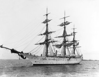 Training ship USS Severn at anchor in June 1905 (19-N-18-12-16)