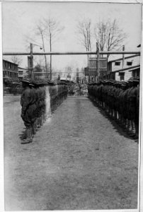 Training Negro troopers at Camp Devens, Massachusetts. - NARA - 533594