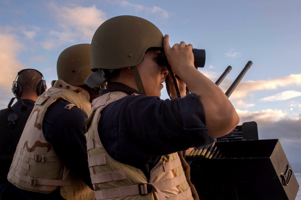 Training aboard USS San Diego 140802-N-IK388-007