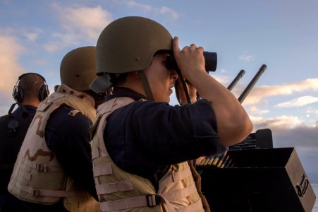 Training aboard USS San Diego 140802-N-IK388-007