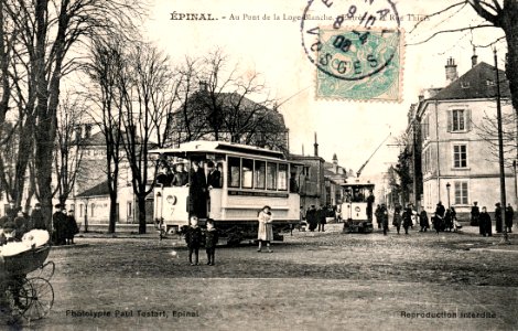 Tramway Epinal rue Thiers 1906