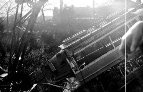 Tram accident in Copenhagen 1958 01