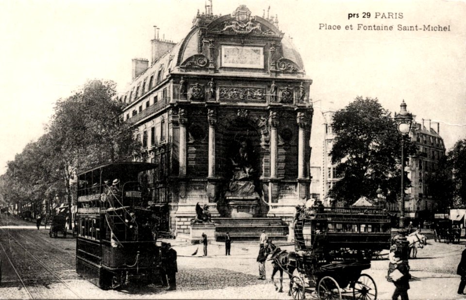 Tramway Mékarski Paris Place St-Michel