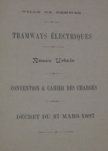 Tramway Rennes Convention Cahier des Charges 1897