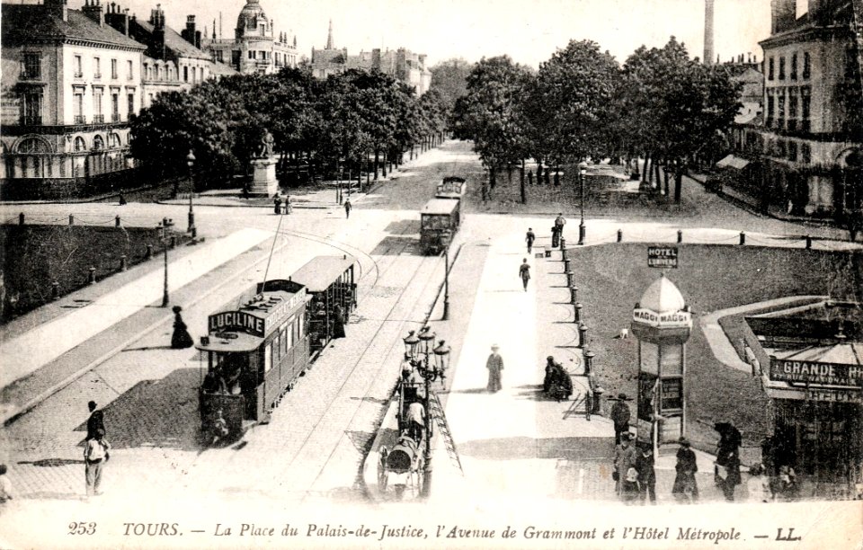 Tramway Tours Palais-de-justice 1910