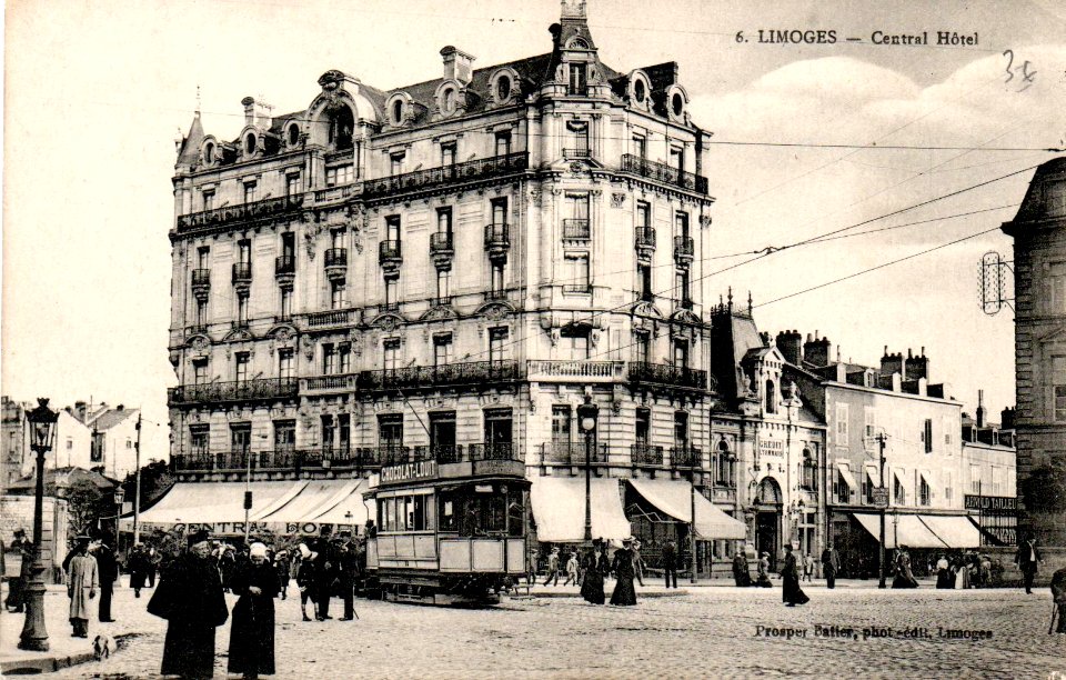 Tramway de Limoges Central Hotel 1917