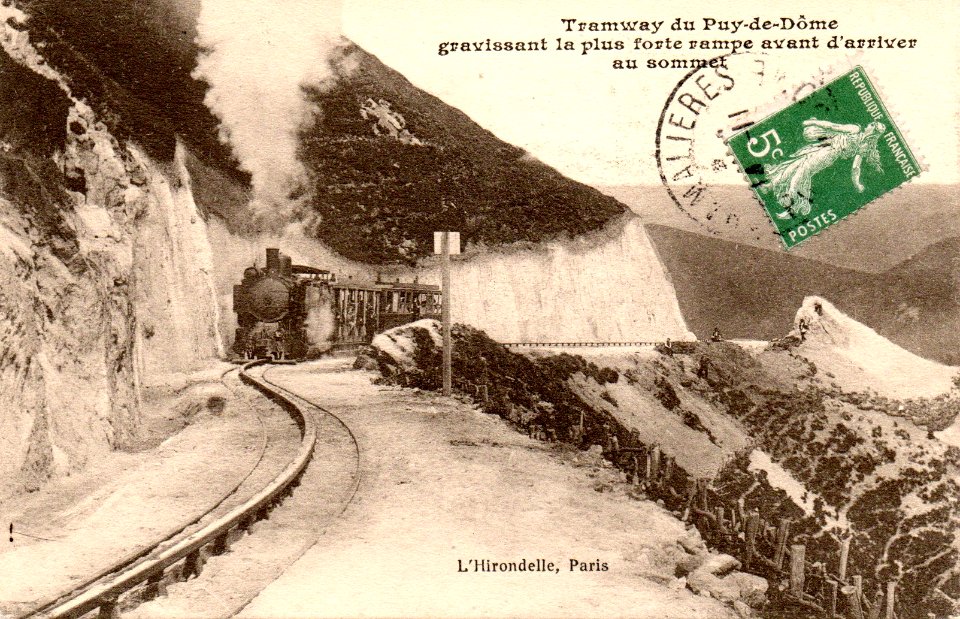 Tramway monorail du Puy-de-Dome-1910