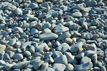 Seaside beach of saint pabu smooth stones photo