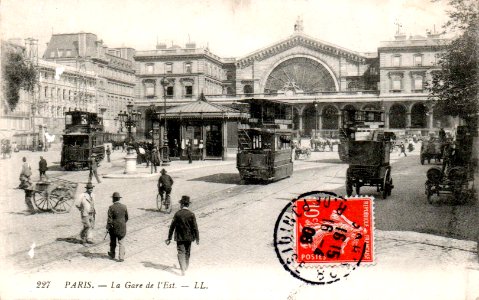 Tramway Mékarski Paris la-gare-de-l'est 1908