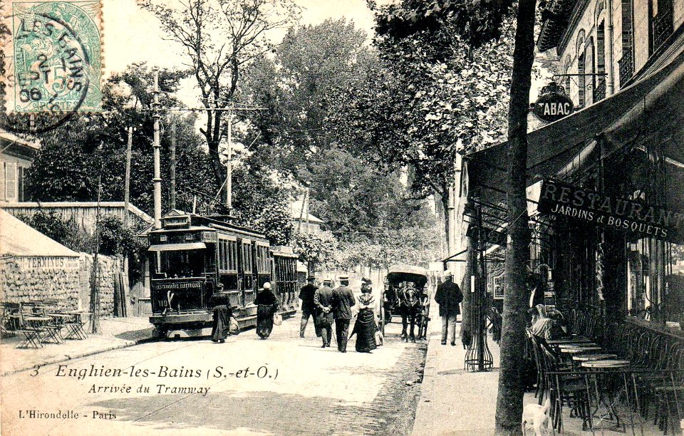 Tramway Enghien Trinité terminus 1906