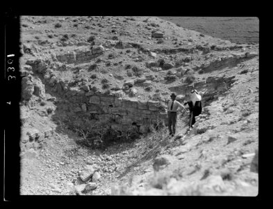Transjordan. East of the Dead Sea. Machaerus. Remains of dungeons on Castle Hill LOC matpc.15283