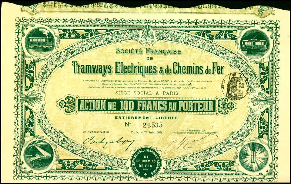 Tramways Electriques & de Chemins de Fer 1908
