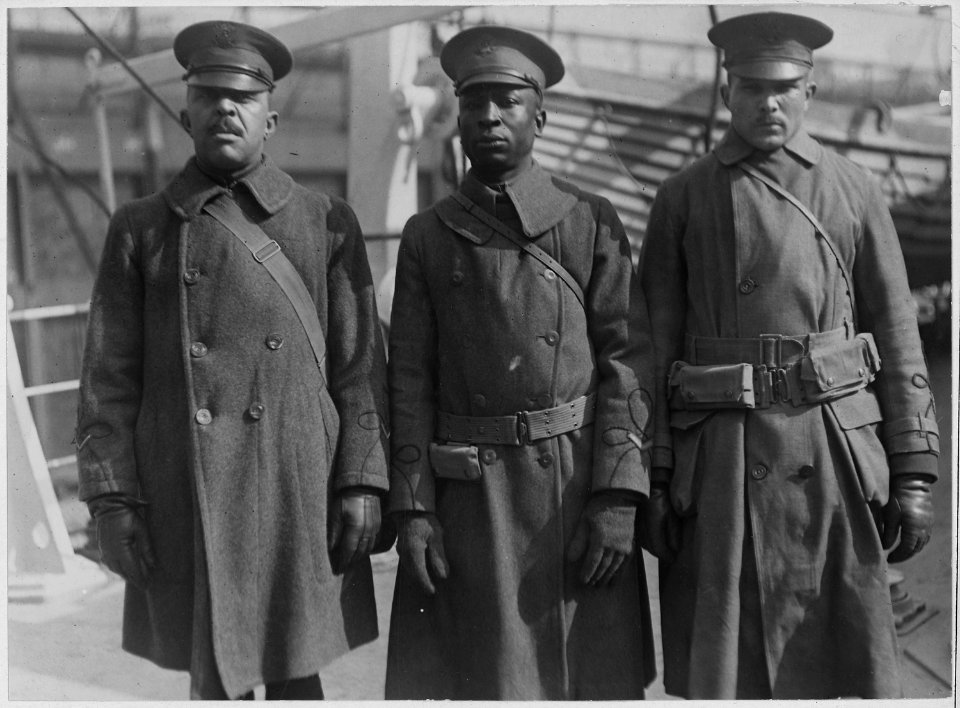 Transport Ulna brings back (African American) Troops from France. Three (African American) casual . . . - NARA - 533505