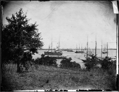 Transport fleet on James River - NARA - 529315 photo