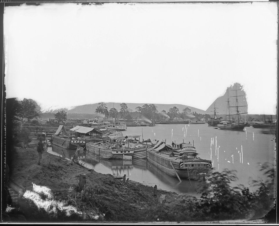 Transports in Mouth of Pamunkey River, White House Landing, Virginia. (3996083374)
