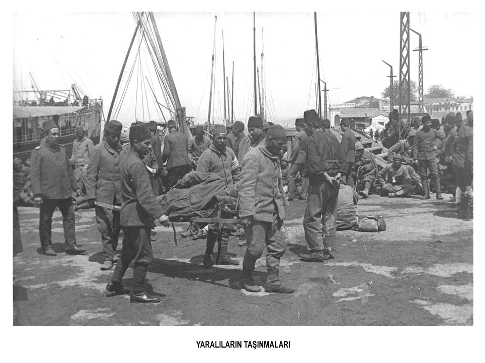 Transporting Ottoman wounded