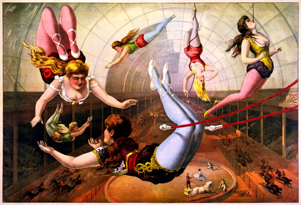 Trapeze Artists in Circus