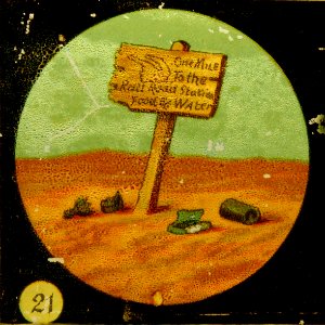Travel images Tafel VI, image 21, One mile to the Rail Road Station, Food & Water