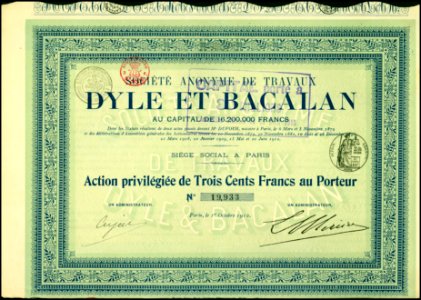 Travaux Dyle et Bacalan 1912 photo
