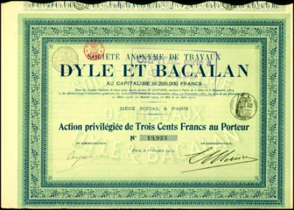 Travaux Dyle et Bacalan 1912