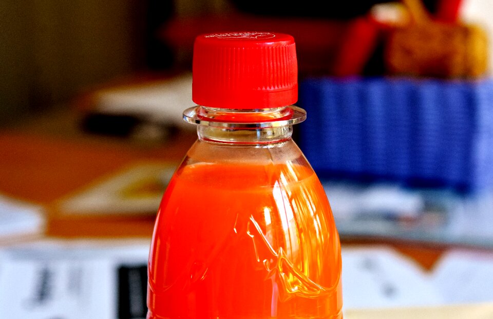 Plastic bottle thirst refreshment