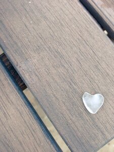 Stone wooden brown heart