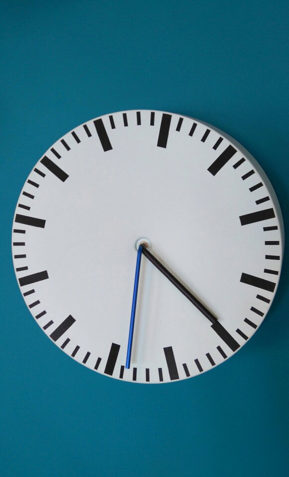 Hour blue time blue clock