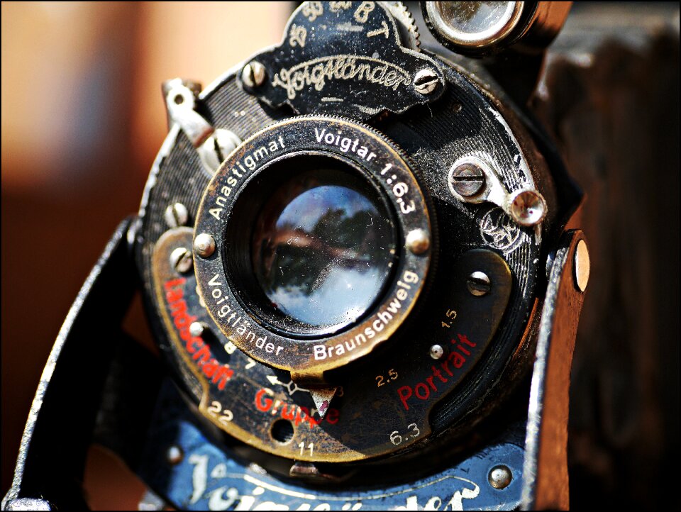 Photographer retro camera