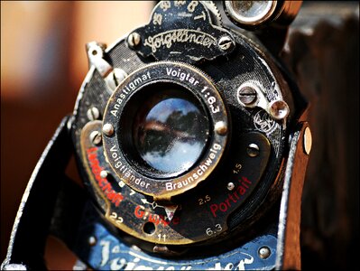 Photographer retro camera