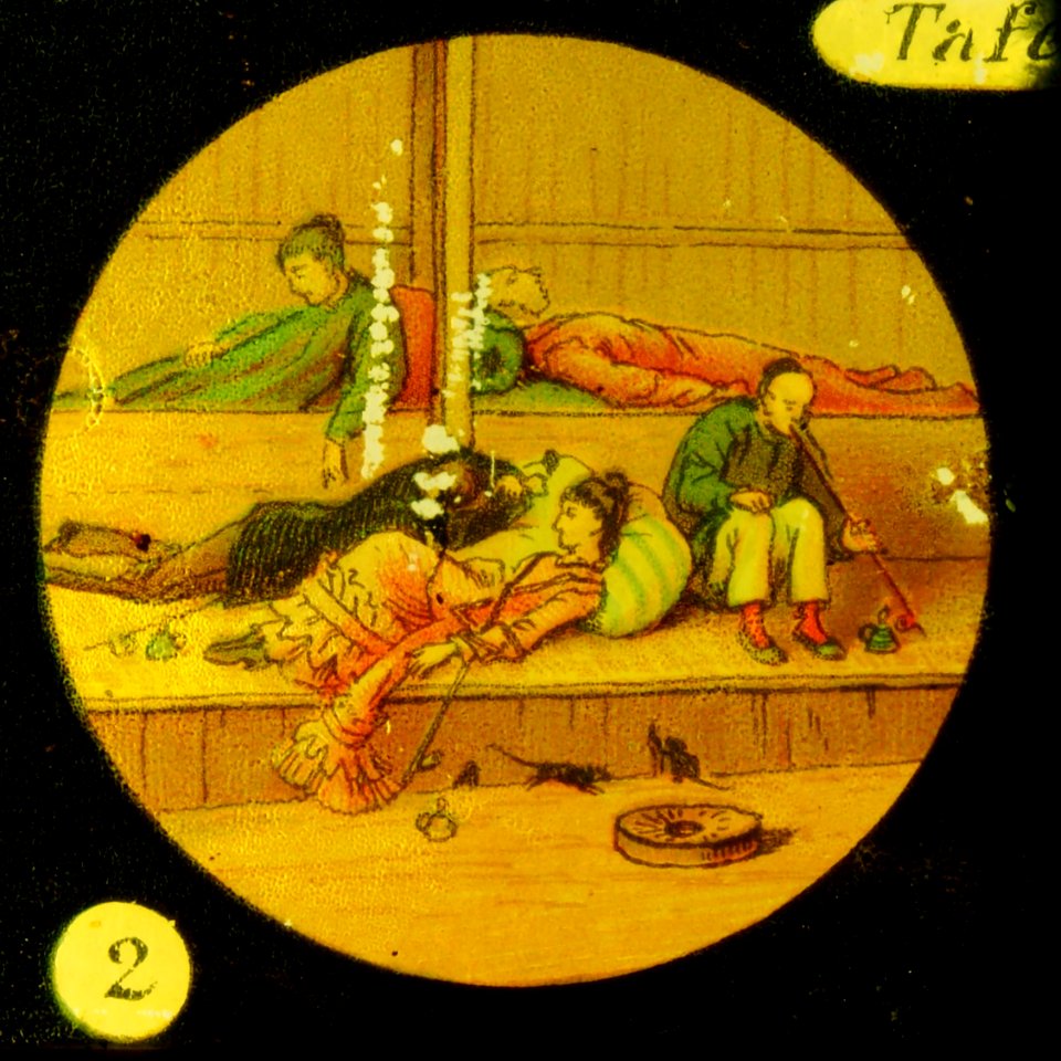 Traveling Tafel I, Image 2, Smoking opium
