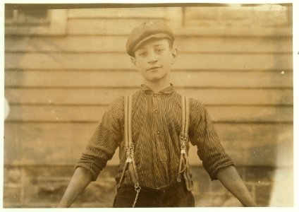 Trazor Tatro a 13 year old boy who worked in the N. Pomal (Vt.) Mfg. Co. Mill two years ago (in summer) when he was only 11 years old. Expects to work again soon as they start up. LOC cph.3b24161 photo
