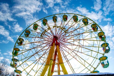 Roll ferris wheel fairgrounds