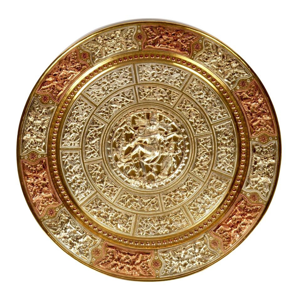 Tray donated to the US by Indian President Sarvepalli Radhakrishnan