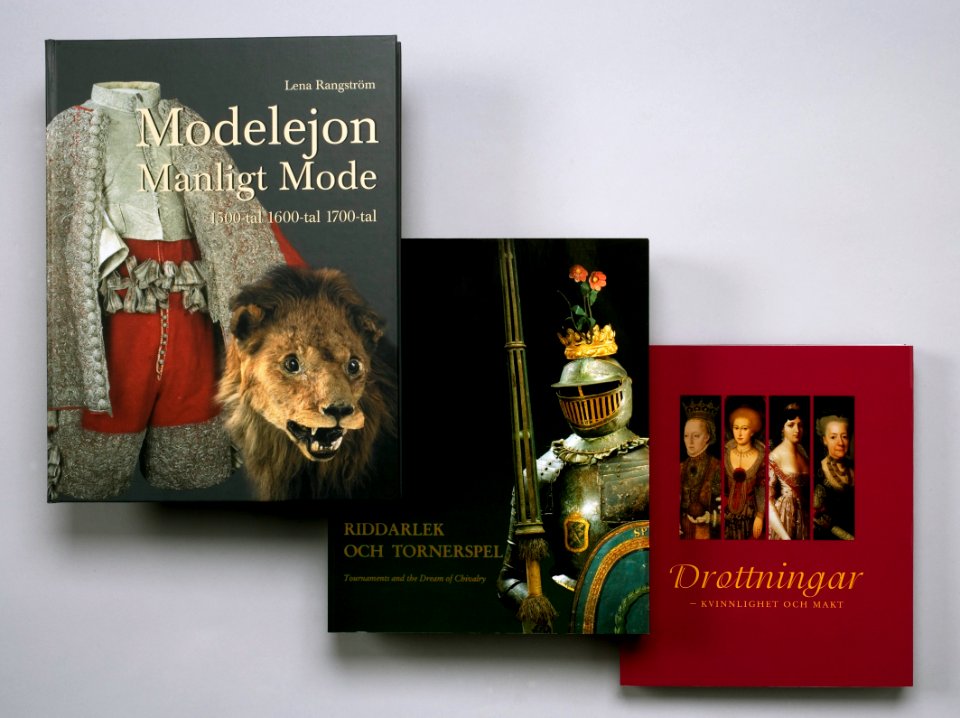 Tre LRK-kataloger, Modelejon, Riddarlek och tornerspel, Drottningar - Livrustkammaren - 41547