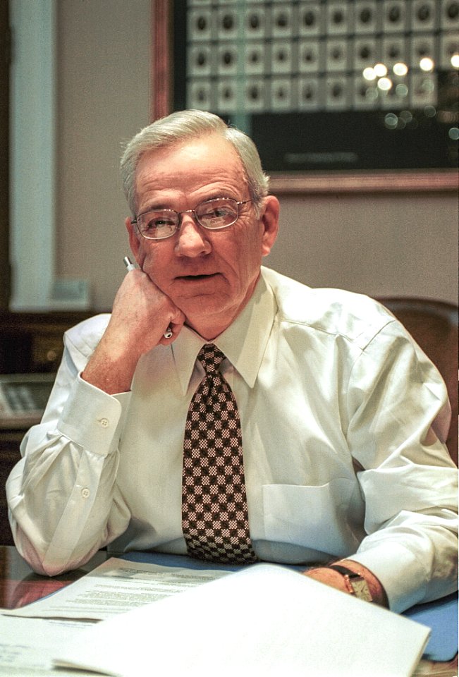 Treasury Secretary Paul O'Neill in his office