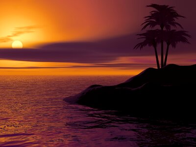 Sunrise caribbean summer