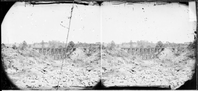 Trestle on railroad - NARA - 529487