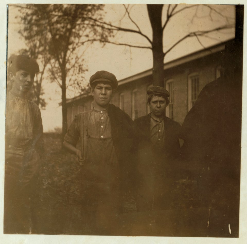 Trenton Mill, Gastonia, N.C. Smallest boy,-Tom Jenkins. Said 13 years old. Been in mill 3 years. Brother Walter Jenkins. Said 15 years old. Been in mill four years. LOC nclc.01404