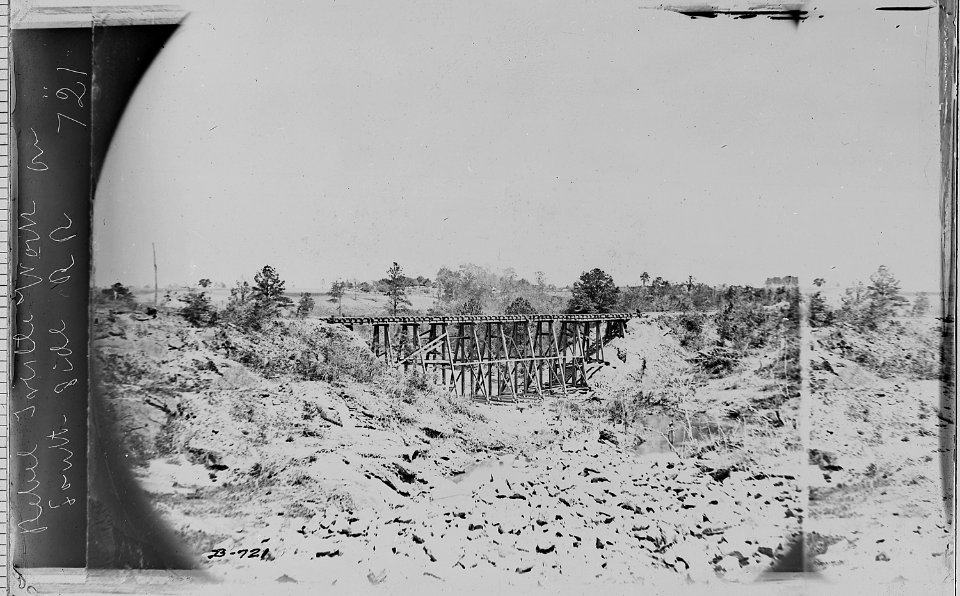 Trestle on south side railroad - NARA - 525126