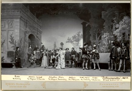 Trettondagsafton, Dramatiska teatern 1900. Föreställningsbild - SMV - H11 037