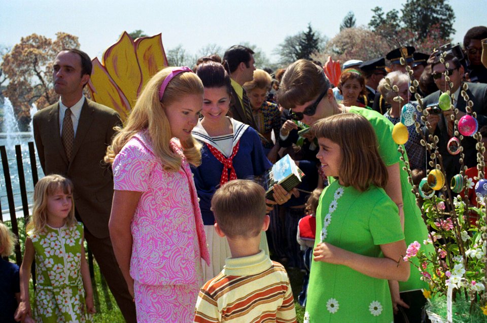 Tricia Nixon at the 1971 White House Easter Egg Roll